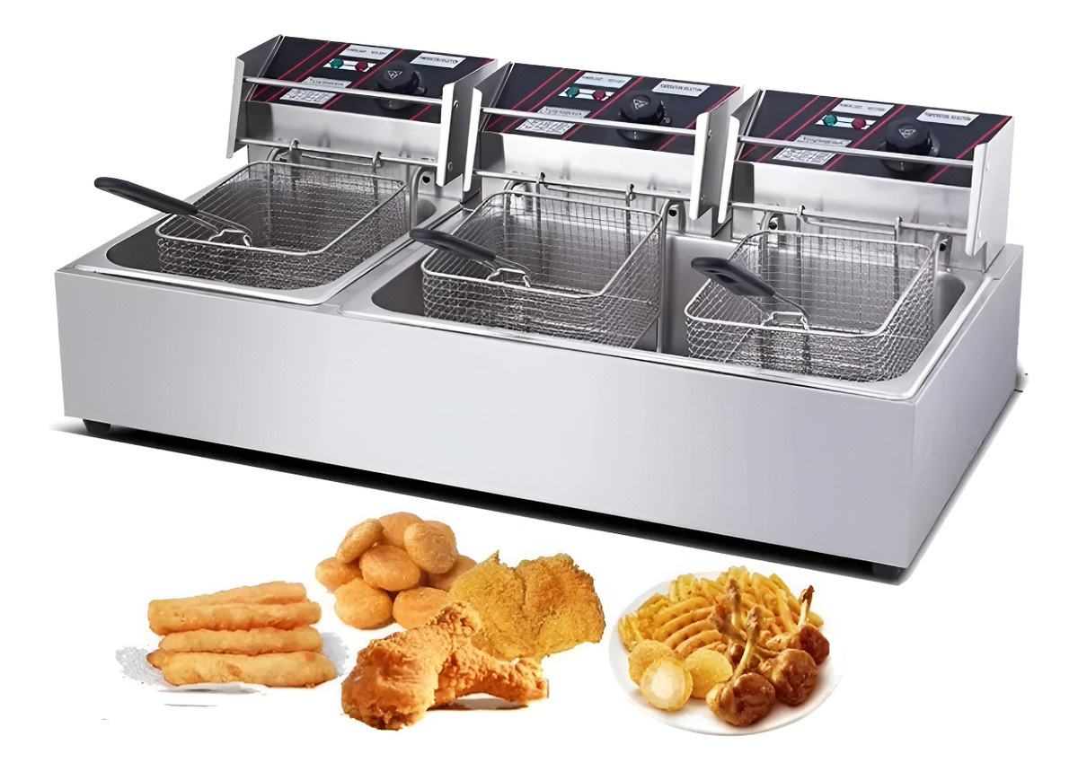 Fritador Electrico 3 Cubas 6 Lt Cada Una Unique