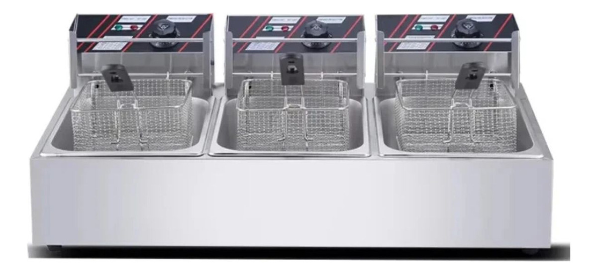 Fritador Electrico 3 Cubas 6 Lt Cada Una Unique - Imagen 2