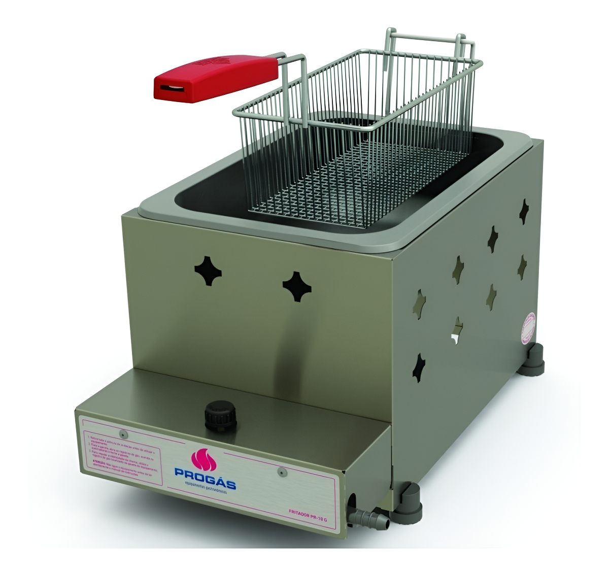 Freidora Industrial Progás Style Pr-10 G G2 4l De Acero Inoxidable