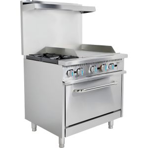 Cocina A Gas Industrial Con Plancha Estilo Americano