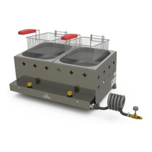 Freidora A Gas Rectangular Progas Pr-20g Gn, 2 Cestas