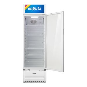 Vitrina Comercial Enxuta 309lts Con Cenefa Led Dimm Color Blanco