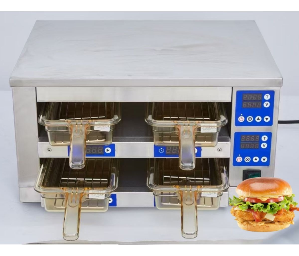 Mantenedor De Calor Comercial Para Proteinas Unique 4 Bandej - Imagen 2