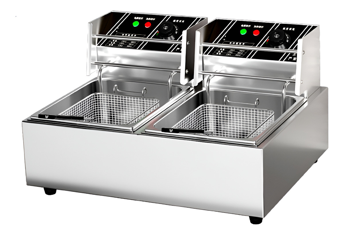 Fritador Electrico Dos Cubas 6 + 6 Lt Unique Con Tapa