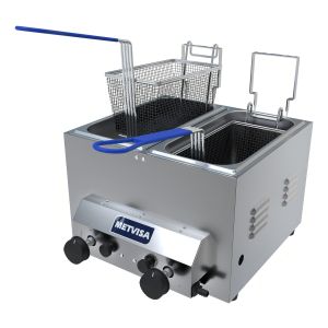 Freidora Doble A Gas Metvisa De 6 Litros Fg3d