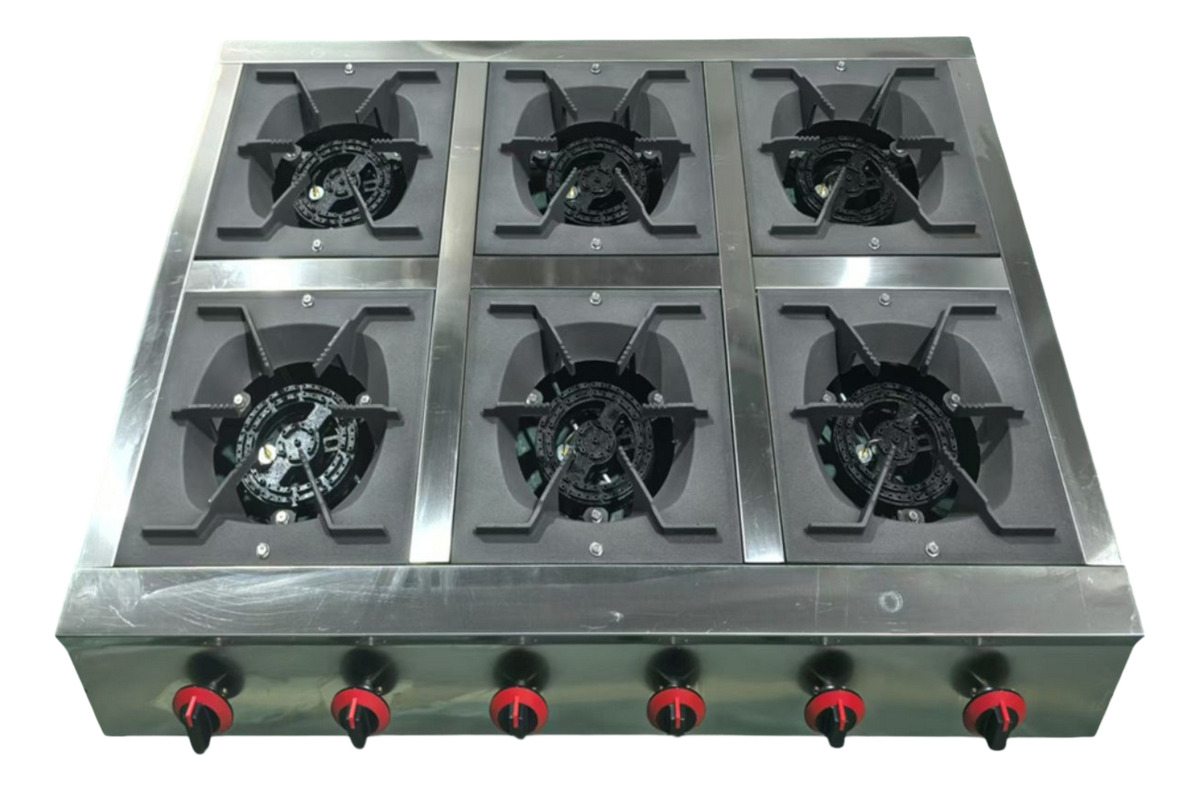 Anafe Hornalla De 6 Quemadores A Gas Sobre Mesada Unique