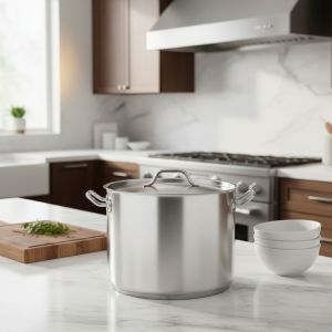 Olla Acero Inoxidable Industrial 30x20 Cm 14 Lt Doble Fondo