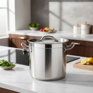 Olla Acero Inoxidable Industrial 40x40 Cm 50lt Doble Fondo