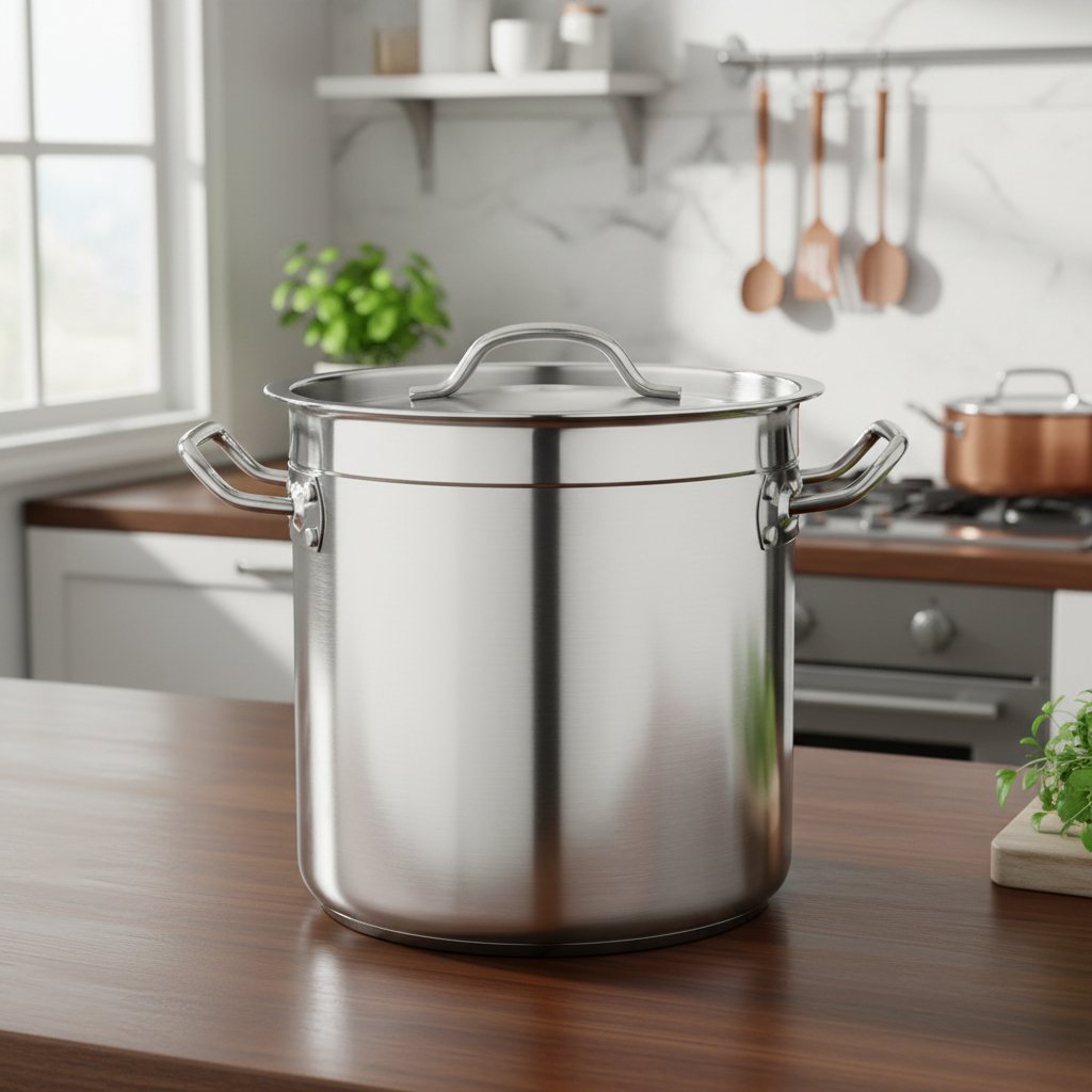 Olla Acero Inoxidable Industrial 30x30 Cm 21lt Doble Fondo