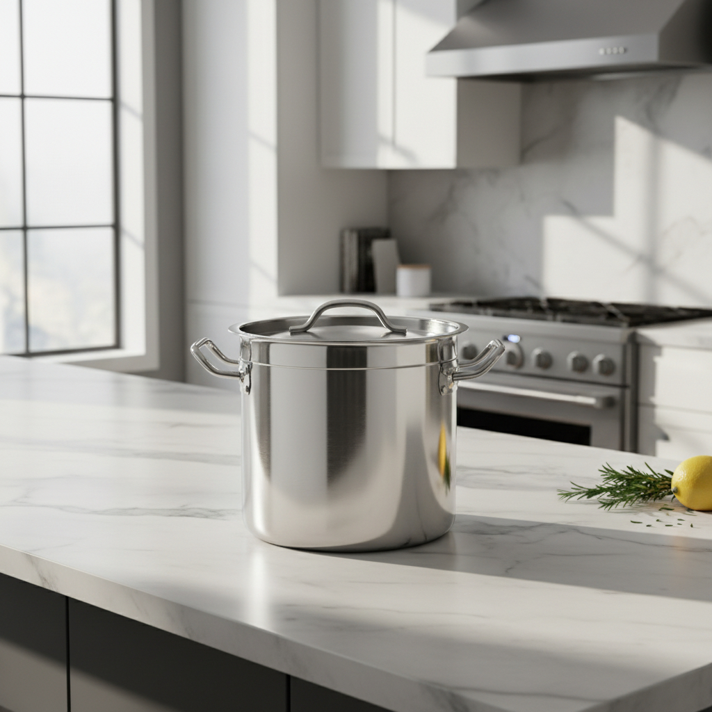 Olla Acero Inoxidable Industrial 35x35 Cm 34lt Doble Fondo