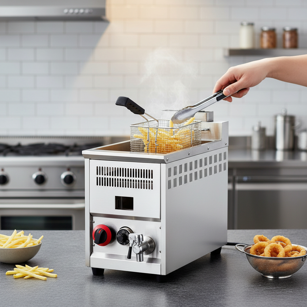 Fritador A Gas Unique Termostato Y Canilla De Desagote 15lt - Imagen 2