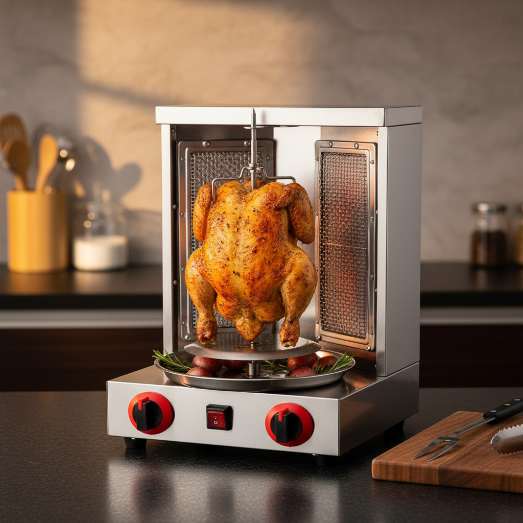 Horno Spiedo Shawarma A Gas Unique 29x27x48 Cm - Imagen 3