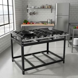 Anafe 4 Hornallas + Plancha 30x30 Kenok Brasil