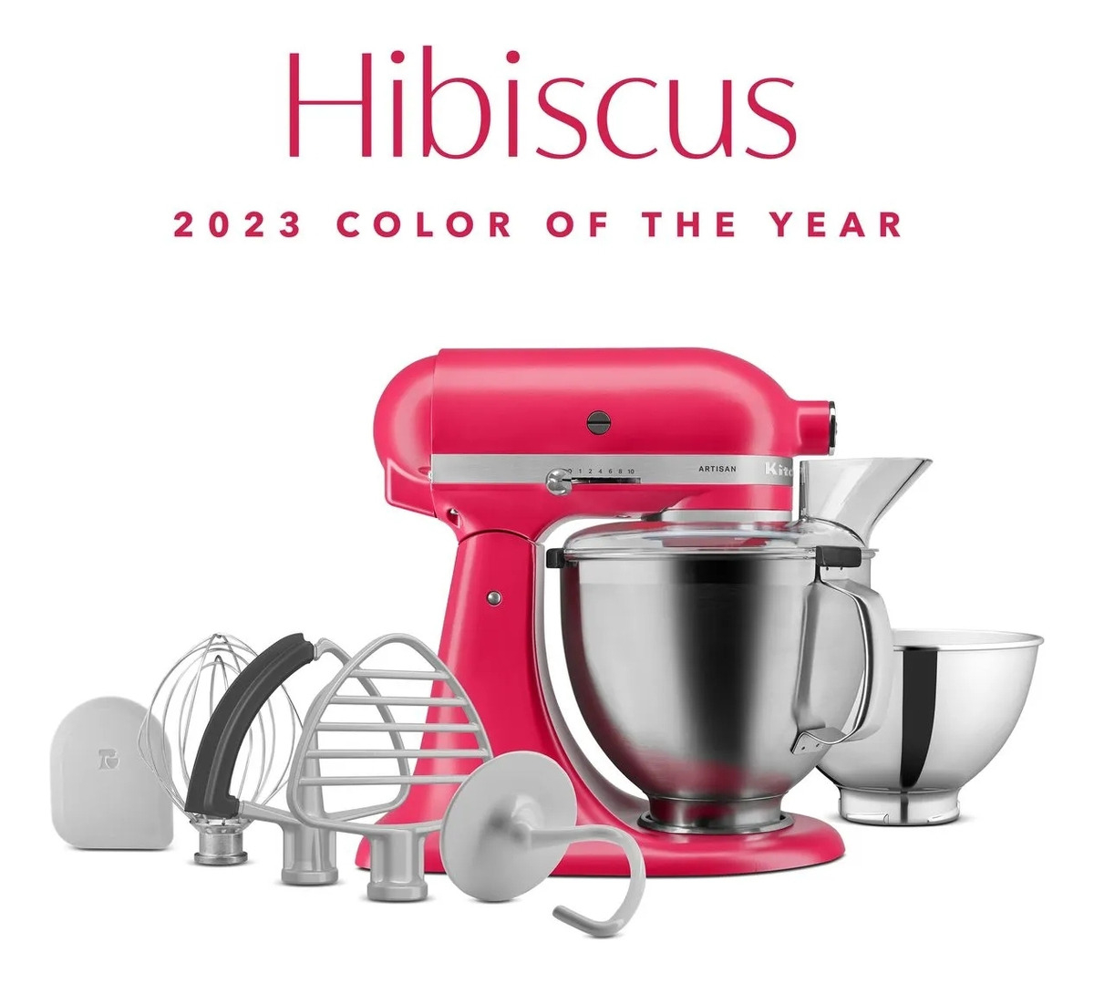 Batidora Planetaria Artisan 4.8 Litros Hibiscus Kitchenaid 50/60 - Imagen 4