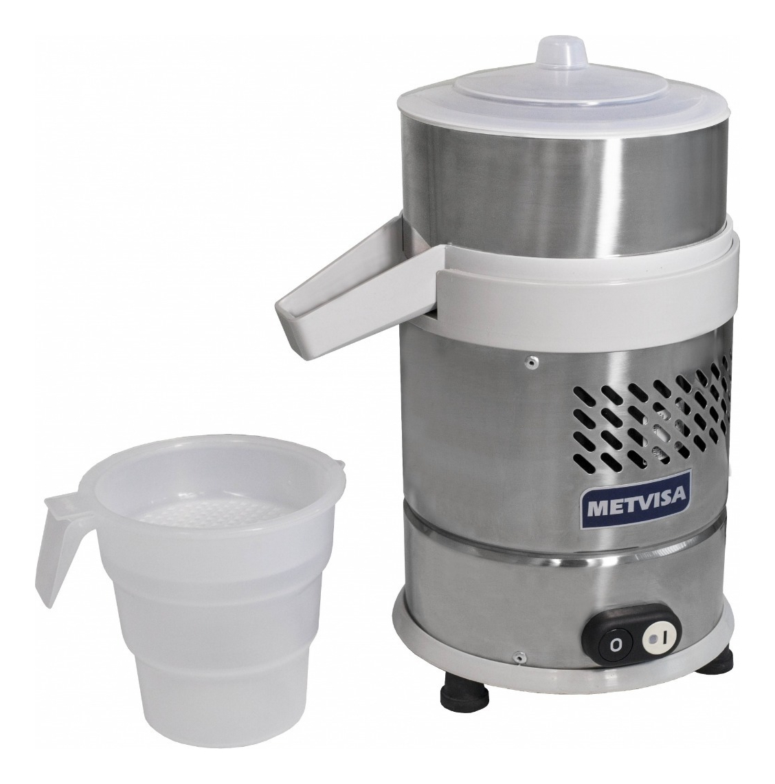Exprimidor Eléctrico Industrial Metvisa Esp 60 Lts/h 186.425w Plateado/negro 60 Hz - Imagen 2