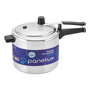 Olla A Presión Panelux Classic De Aluminio Pulido De 4,5 Litros, Color Gris