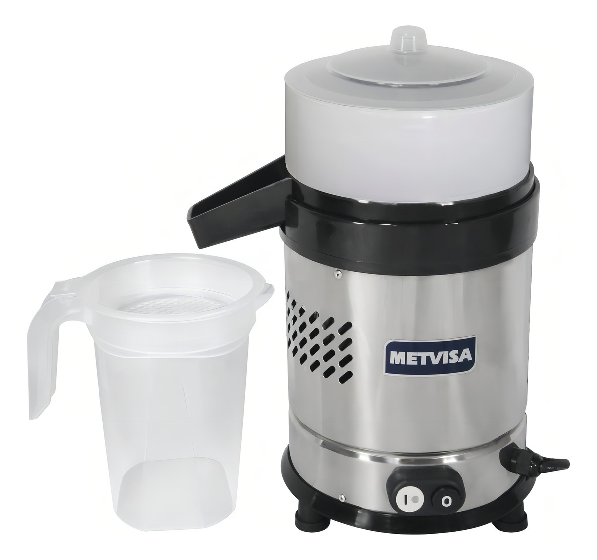 Exprimidor Eléctrico Industrial Metvisa Esp 60 Lts/h 186.425w Plateado/negro 60 Hz - Imagen 3