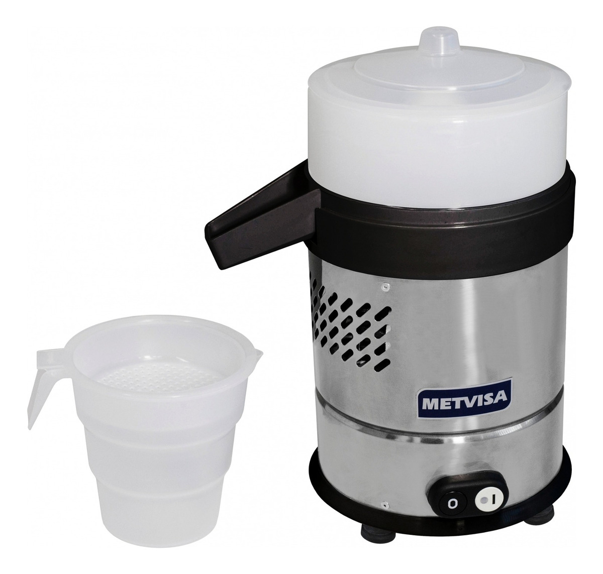Exprimidor Eléctrico Industrial Metvisa Esp 60 Lts/h 186.425w Plateado/negro 60 Hz