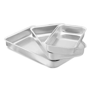 Set X3 Asaderas Rectangular Para Horno Panelux Aluminio