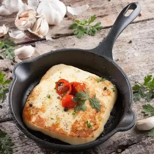 Sarten Plancha Hierro Fundido 15 Cm Con Tabla De Madera - Imagen 3