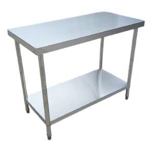 Mesada De Trabajo Acero Inox Reforzada 90x70x85cm C/estante