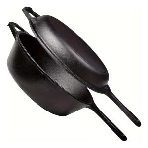 Olla Sarten De Hierro Fundido Doble Funcion 27 Cm