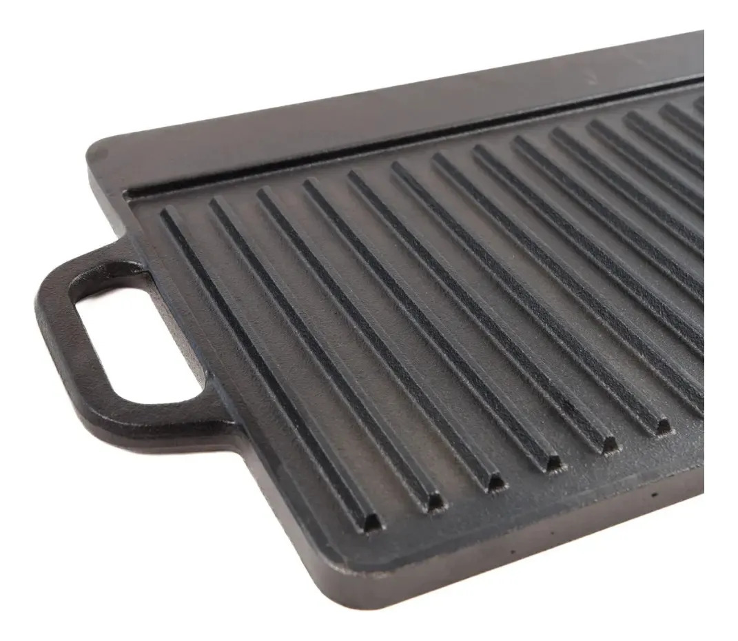 Plancha De Hierro Fundido Rectangular Reversible 45x22 Cm - Imagen 3