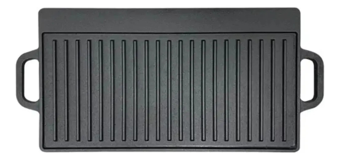 Plancha De Hierro Fundido Rectangular Reversible 45x22 Cm