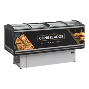 Isla Pozo De Frio Freezer Comercial 520 Lts Vidrio Curvo