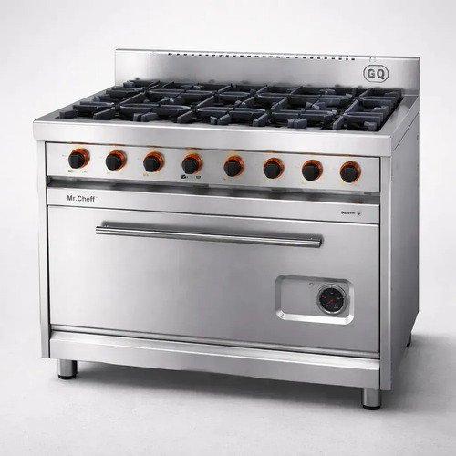 Cocina Industrial 6 Hornalla Y Horno Piso De Piedra Morelli - Imagen 4