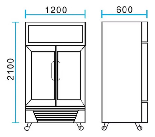 Freezer Comercial Vertical 2 Puertas Unique -18°c - Imagen 4