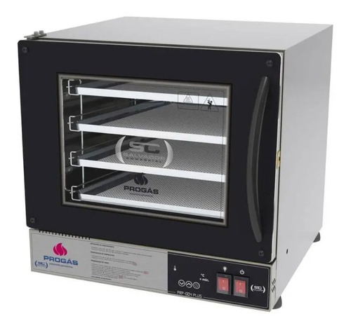 Horno turbo eléctrico negro Prp004 Plus - Progas Digital