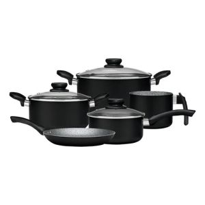 Juego Bateria de Cocina Antiadherente 5 Piezas Panelux Negro
