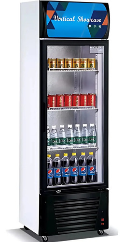 Heladera Expositor Vertical 1 Puerta 280 Lt Luz Led Unique