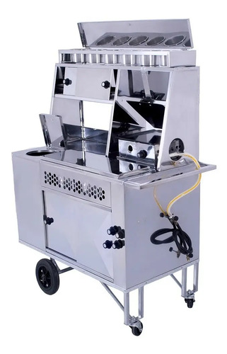 Carrito para aperitivos con plato y prensa - Imagen 2