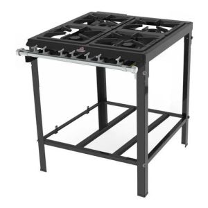 Estufa de 4 quemadores, 2 simples y 2 de doble plancha PMSD-402f - Progas