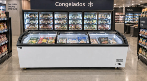 Freezer Isla Pozo 1050lt Tgr Vidrio Curvo 9 Canastos 3 Puert - Imagen 4
