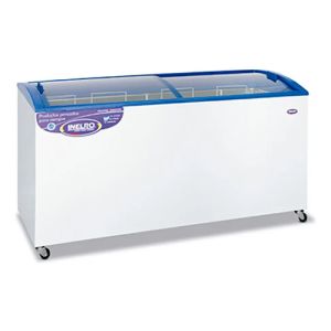 Freezer Horizontal Inelro 455L Tapa Vidrio Ruedas Iluminación LED