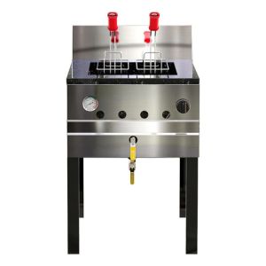 Freidora a Gas Multigas Industrial 35 Litros Acero Inoxidable Morelli